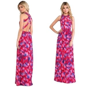 Lovers + Friends Kitty Cat Floral Strappy Maxi Dress Small Revolve
